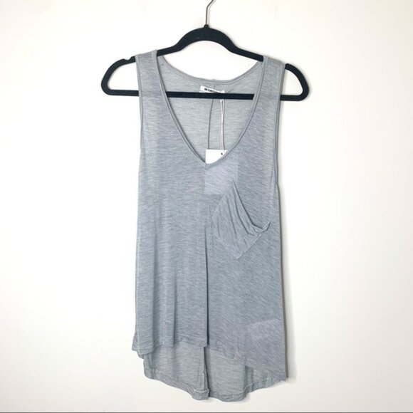 Revolve One Teaspoon Soho Fine Wool Tank Top v-neck Grey Marle Size XS - Picture 2 of 11